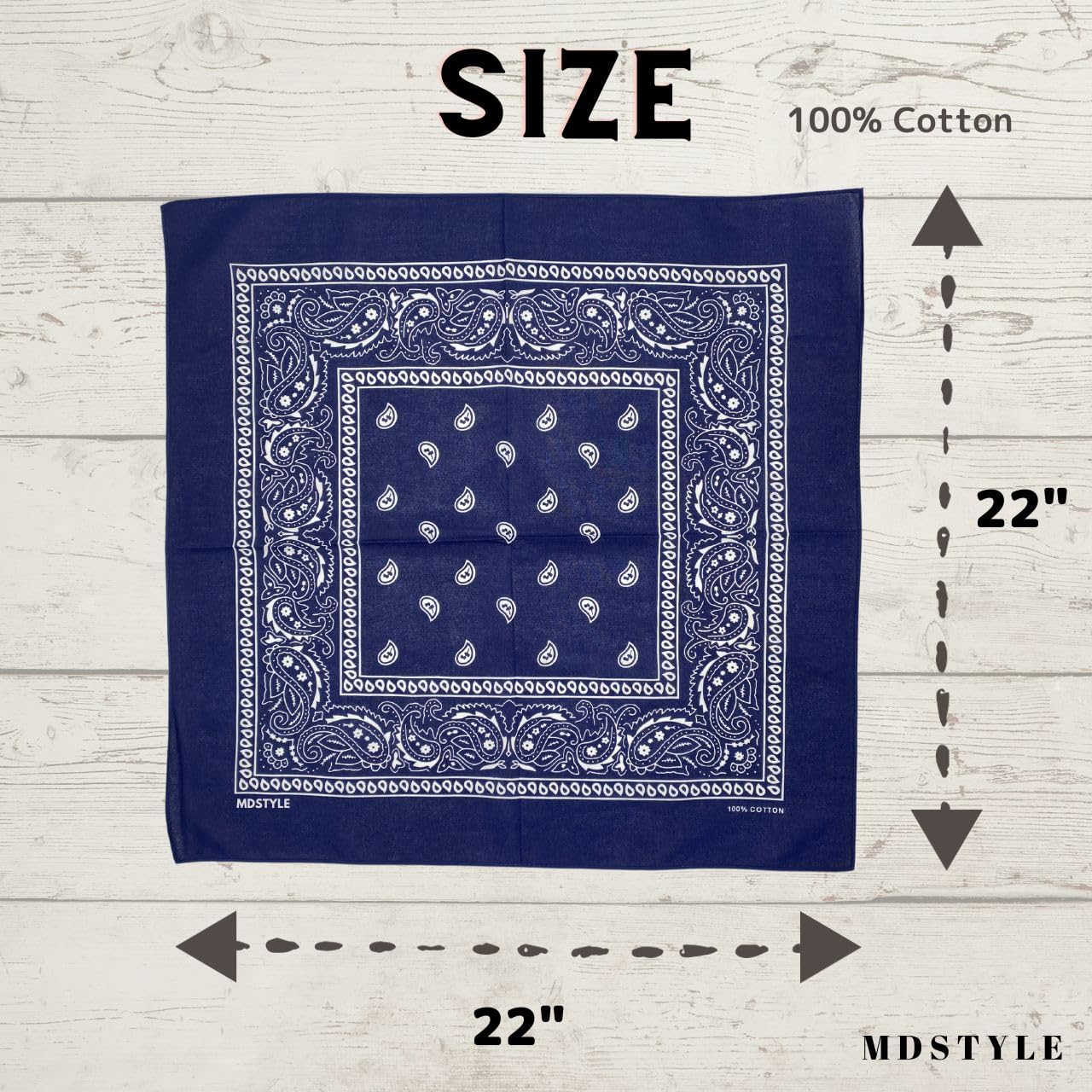 100% Cotton Bandana Navy Blue