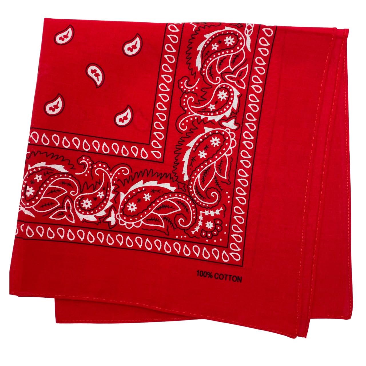 100% Cotton Bandana Red