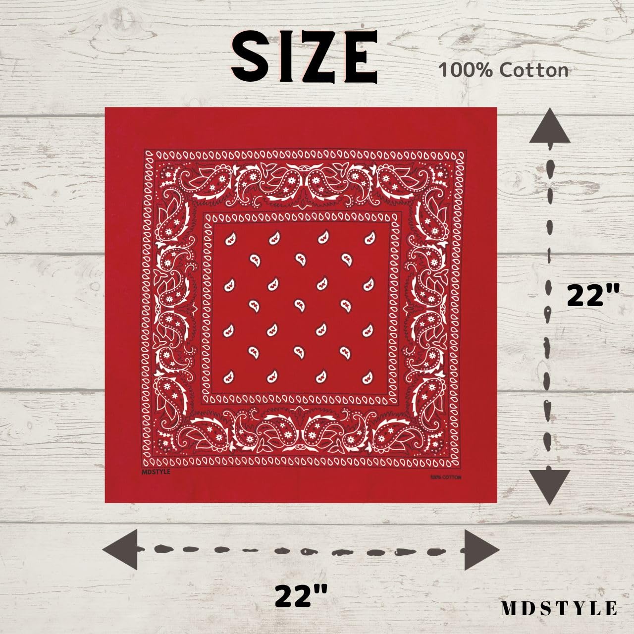 100% Cotton Bandana Red