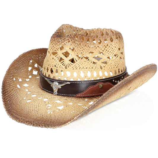 Cowboy/CowGirl Hat Beige & Coffee,with 100% Paper
