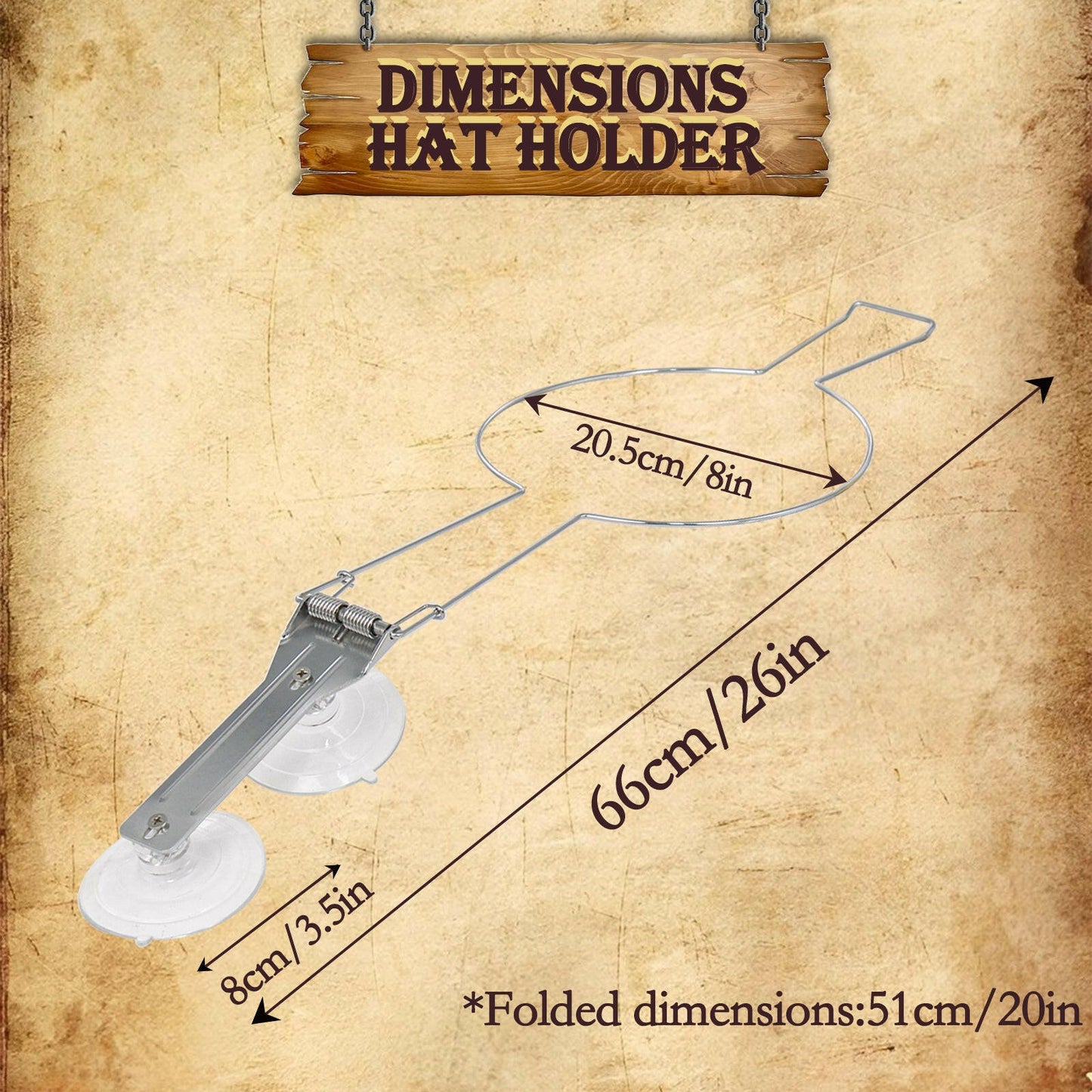 Metal Hat Rack With Suction Cups.