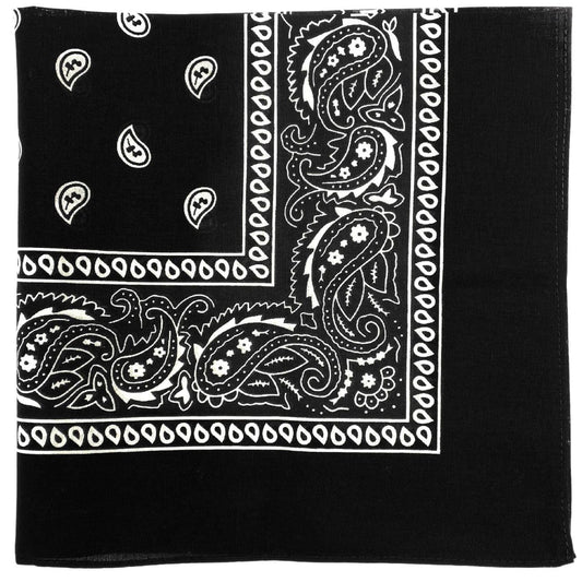 100% Cotton Bandana Black