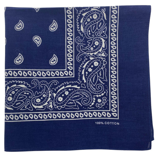 100% Cotton Bandana Navy Blue