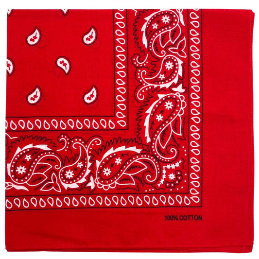 100% Cotton Bandana Red