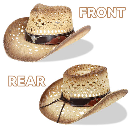 Cowboy/CowGirl Hat Beige & Coffee,with 100% Paper