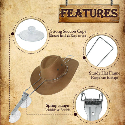 Metal Hat Rack With Suction Cups.