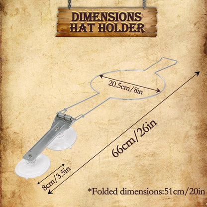 Metal Hat Rack With Suction Cups.