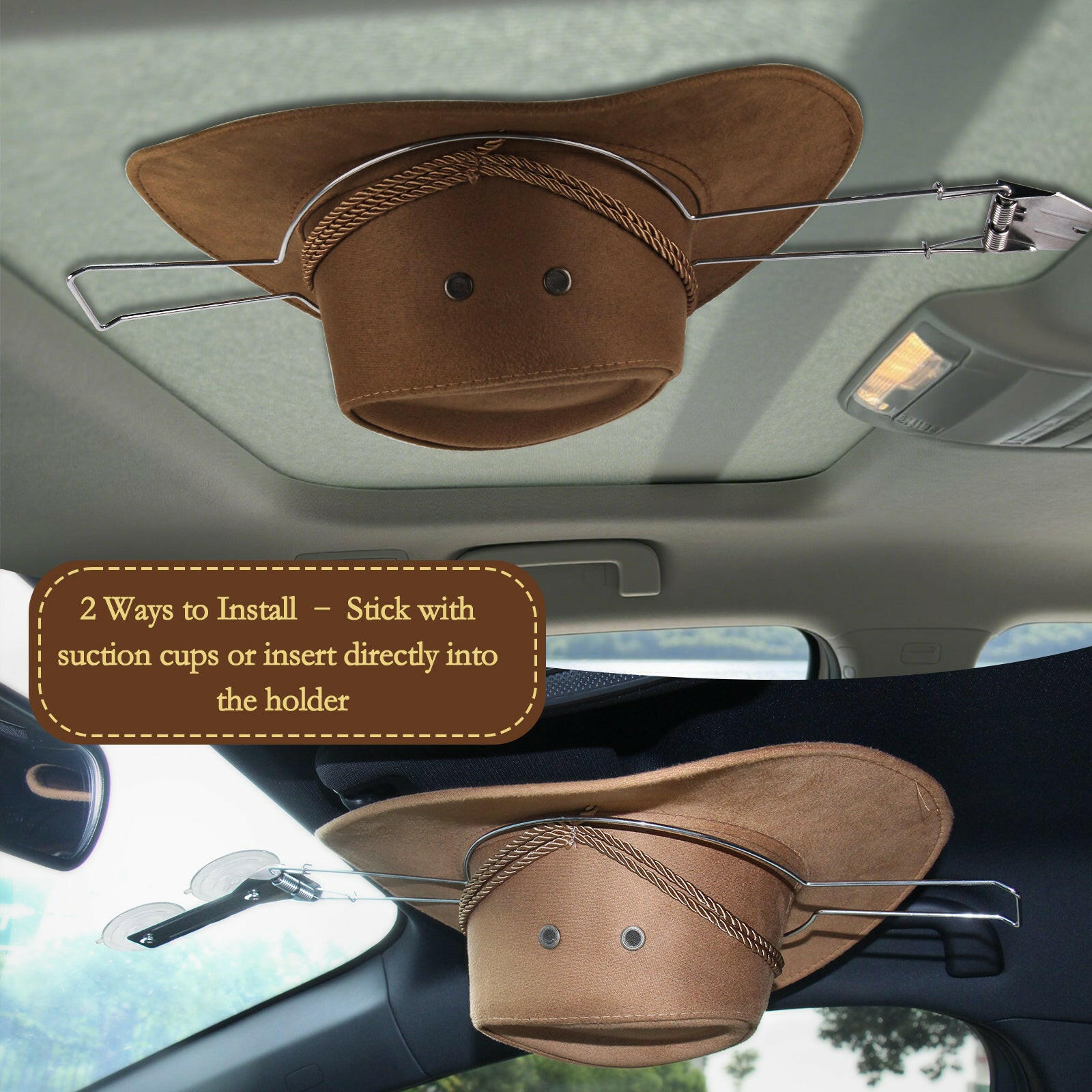 Metal Hat Rack With Suction Cups.