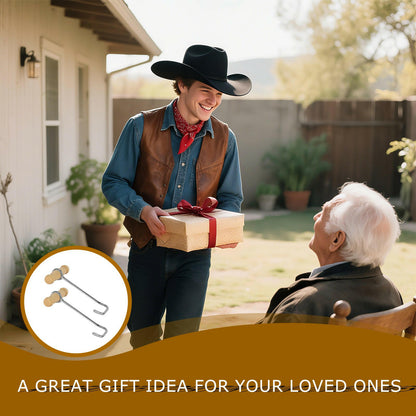 Cowboy Boot Hooks for Men and Women - Boot Puller for Cowboy Boots with Short Handles.