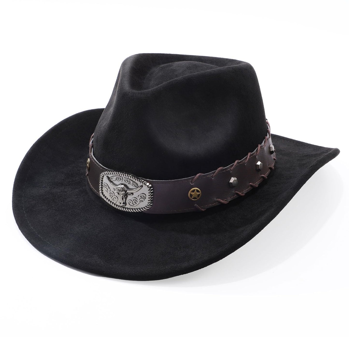 Cowboy/Cowgril Hat,Silver Bull-black