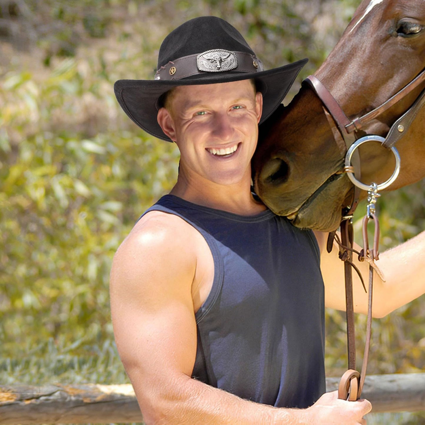 Cowboy/Cowgril Hat,Silver Bull-black