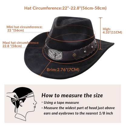Cowboy/Cowgril Hat,Silver Bull-black